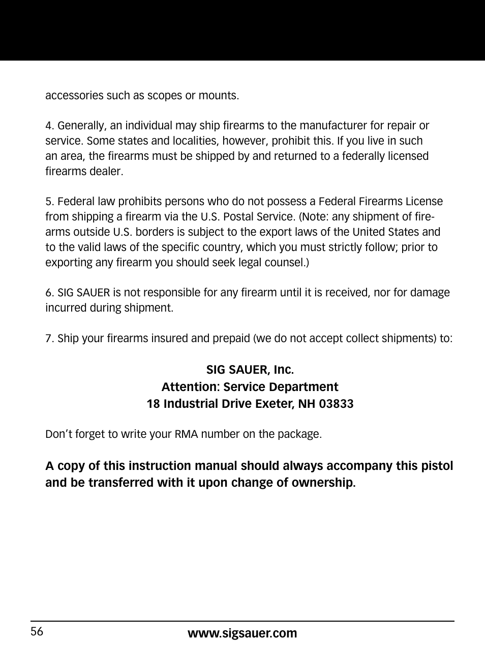 SIG SAUER SP2022/SP2022М User Manual | Page 56 / 64