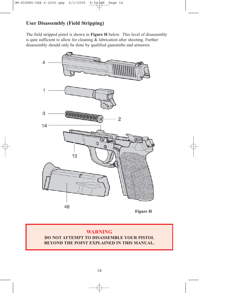 SIG SAUER SP2009 User Manual | Page 14 / 24