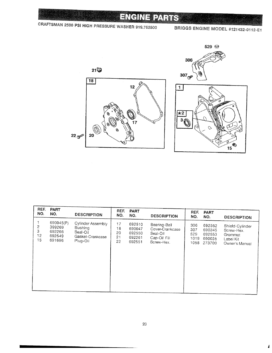 Craftsman 919.762500 User Manual | Page 20 / 56