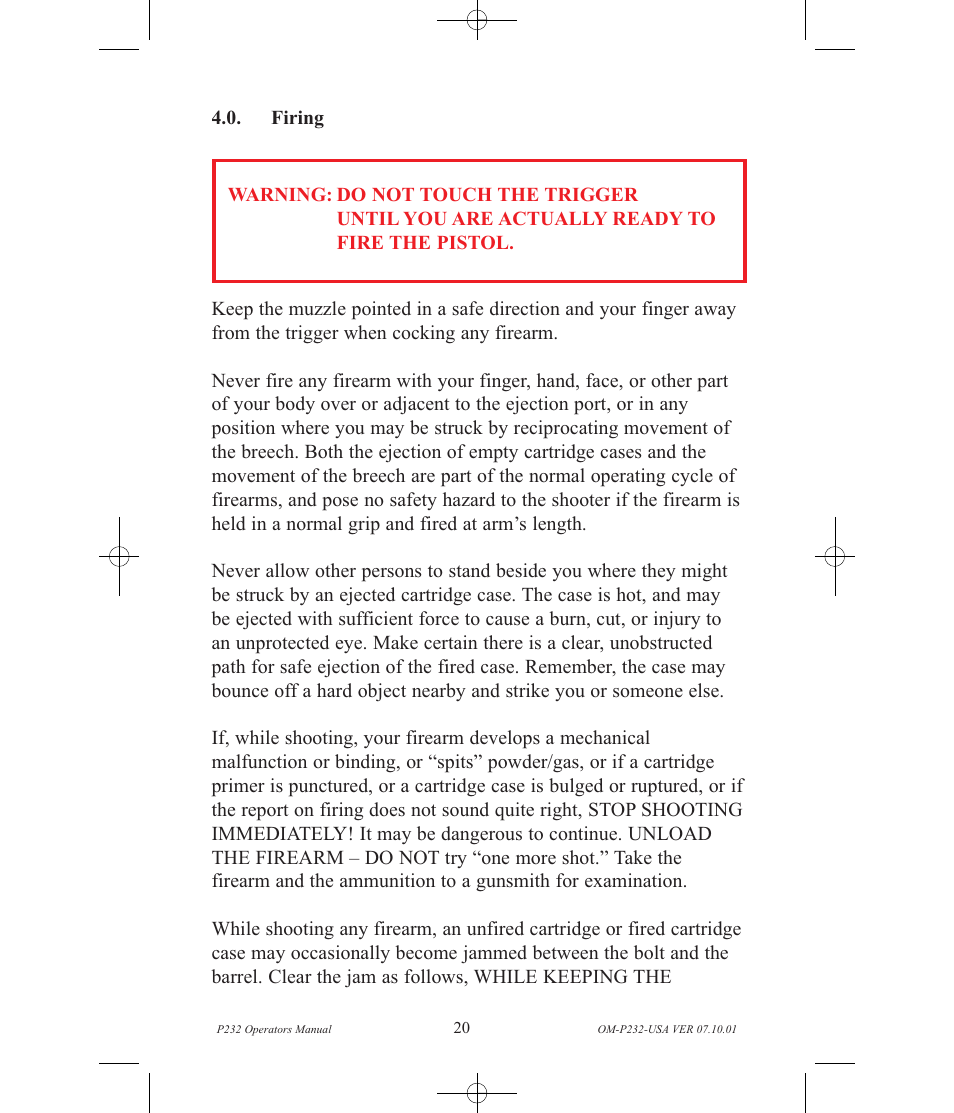 SIG SAUER P232 User Manual | Page 22 / 48