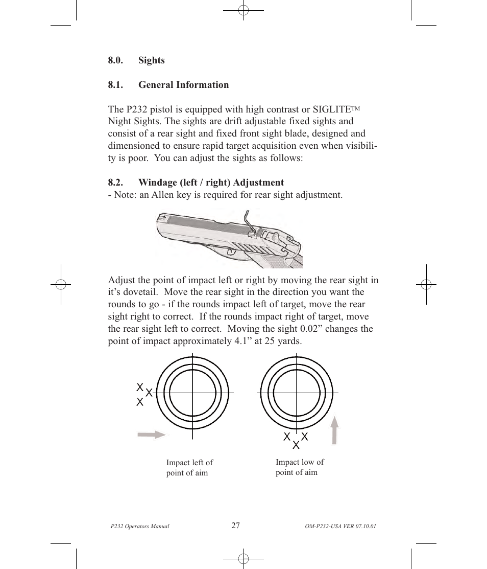 SIG SAUER P232 User Manual | Page 29 / 48
