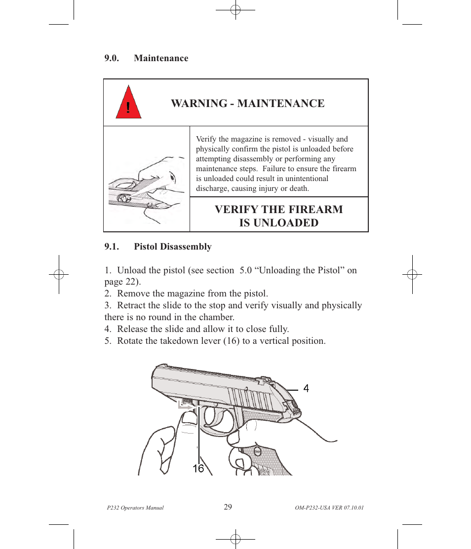 SIG SAUER P232 User Manual | Page 31 / 48