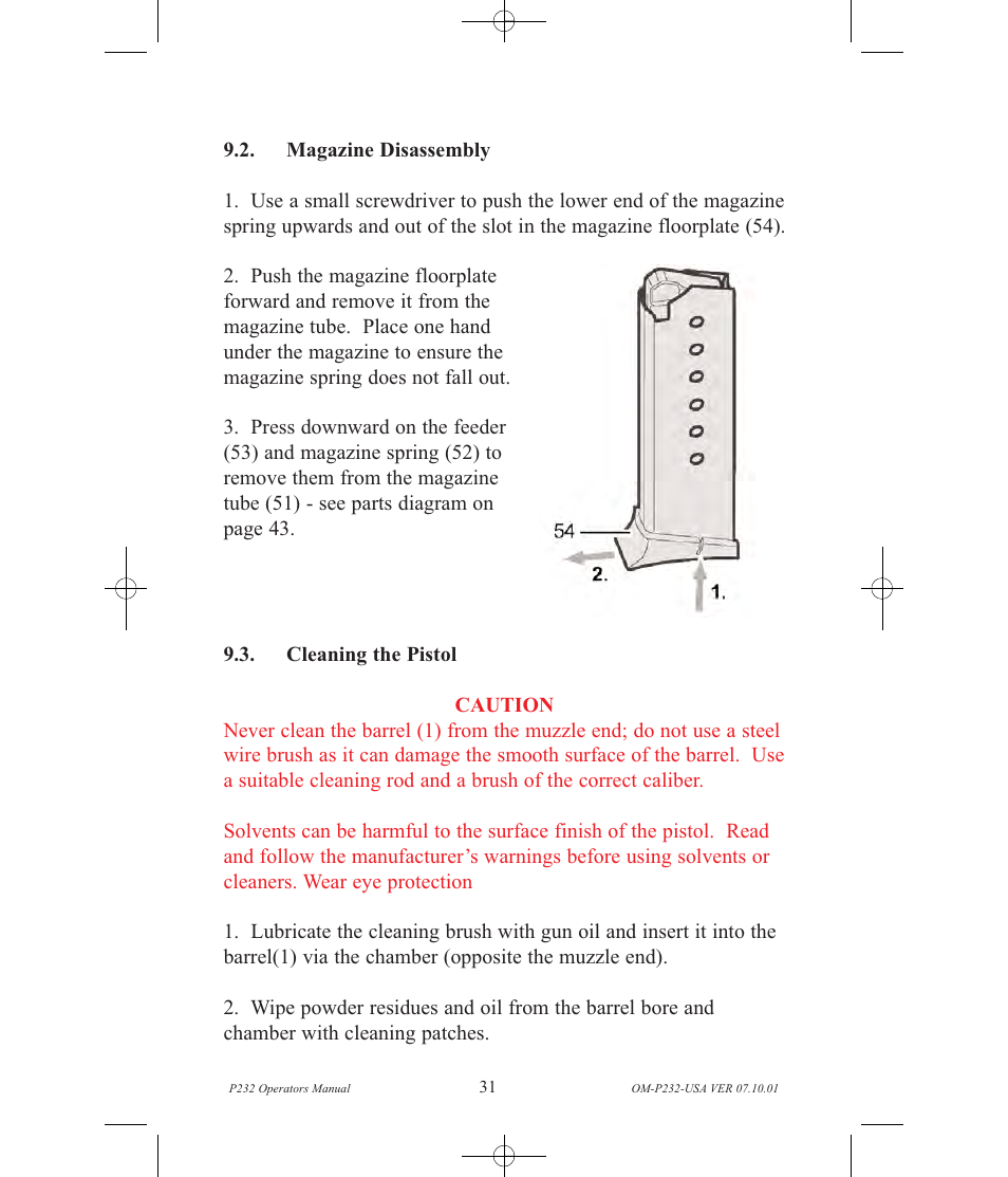 SIG SAUER P232 User Manual | Page 33 / 48