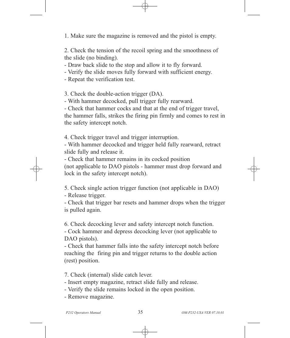 SIG SAUER P232 User Manual | Page 37 / 48