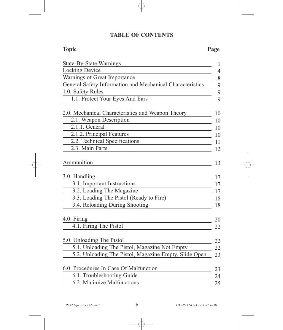 SIG SAUER P232 User Manual | Page 8 / 48