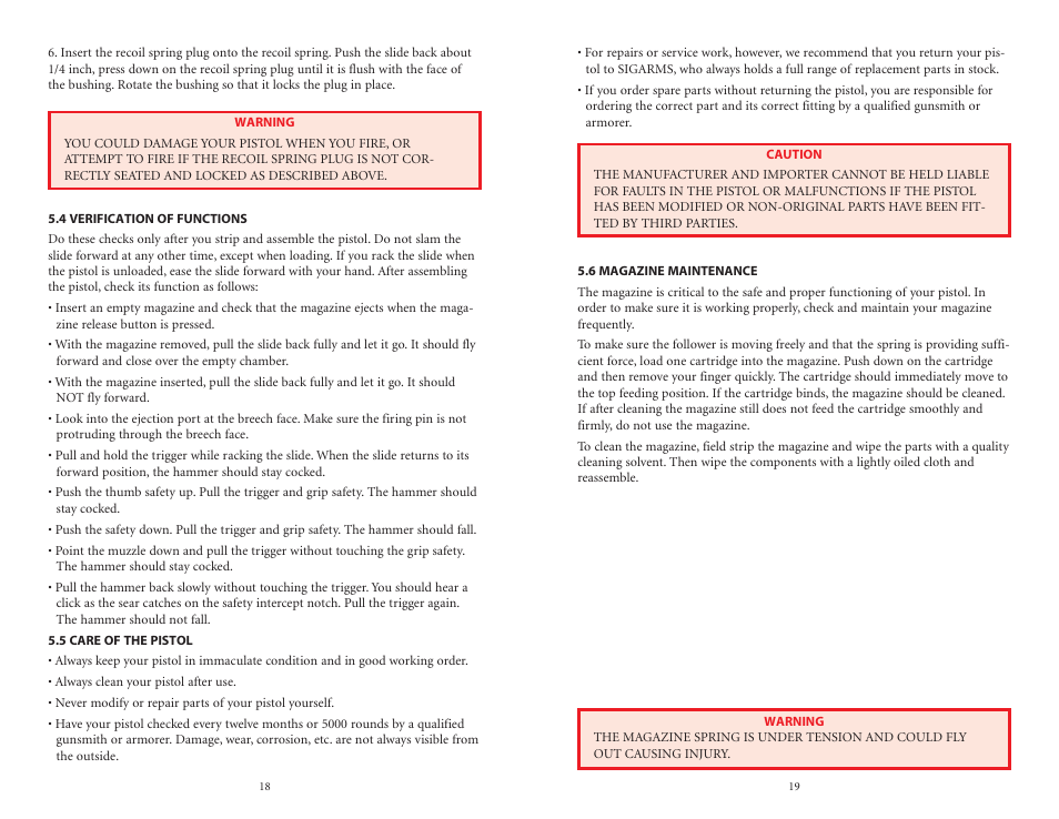 SIG SAUER 1911 User Manual | Page 11 / 15