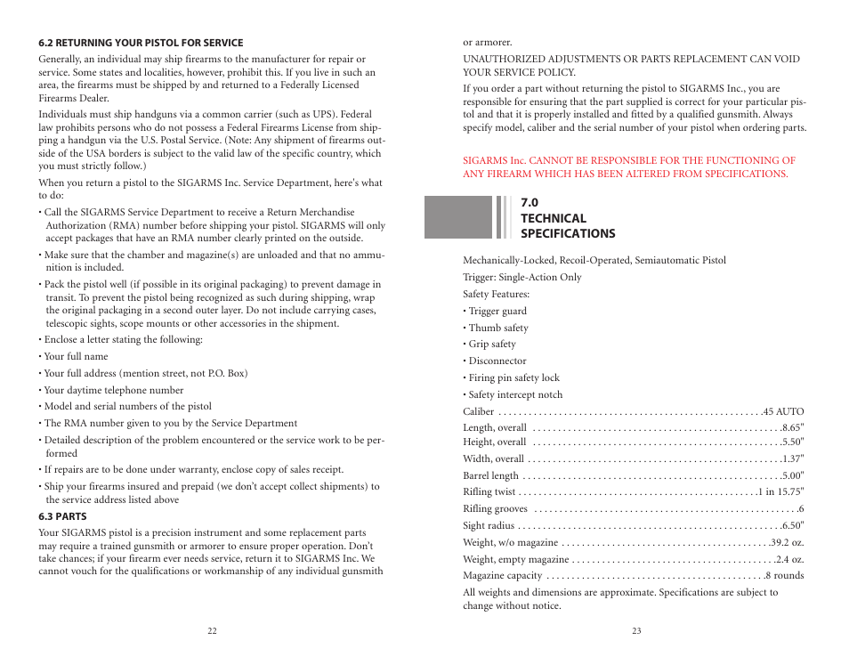 SIG SAUER 1911 User Manual | Page 13 / 15