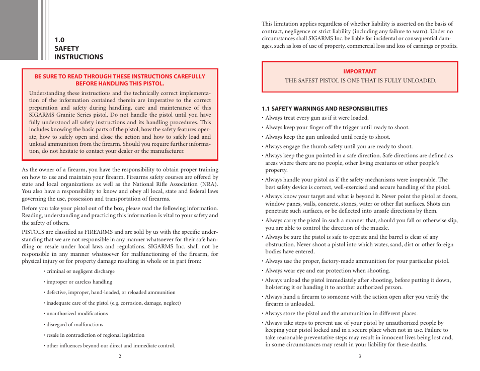 SIG SAUER 1911 User Manual | Page 3 / 15