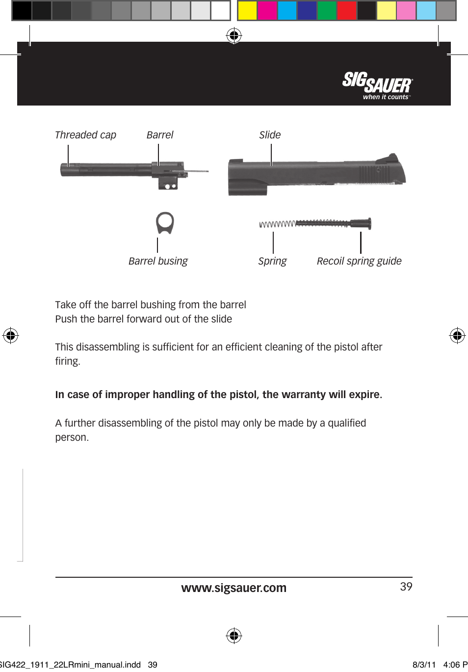 SIG SAUER 1911 .22LR User Manual | Page 39 / 64