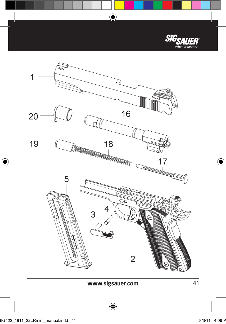 SIG SAUER 1911 .22LR User Manual | Page 41 / 64