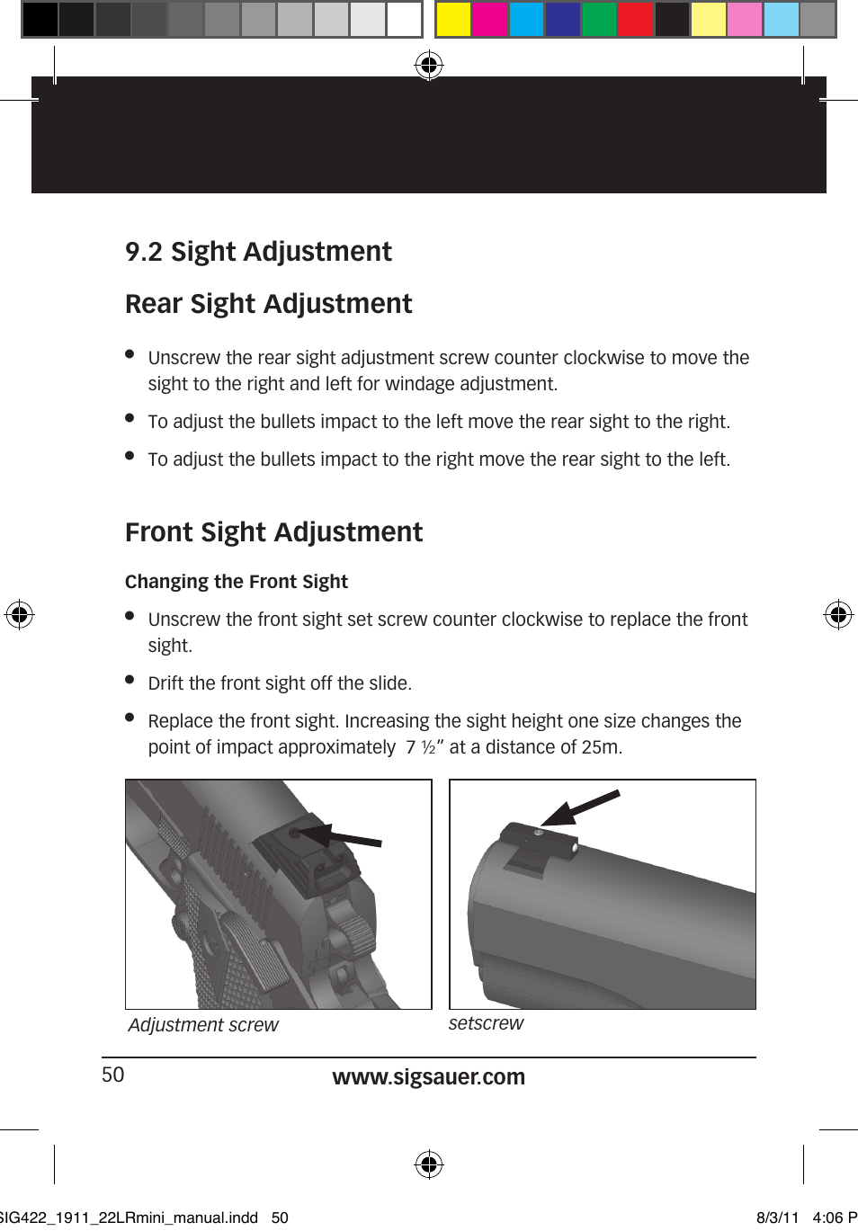 SIG SAUER 1911 .22LR User Manual | Page 50 / 64