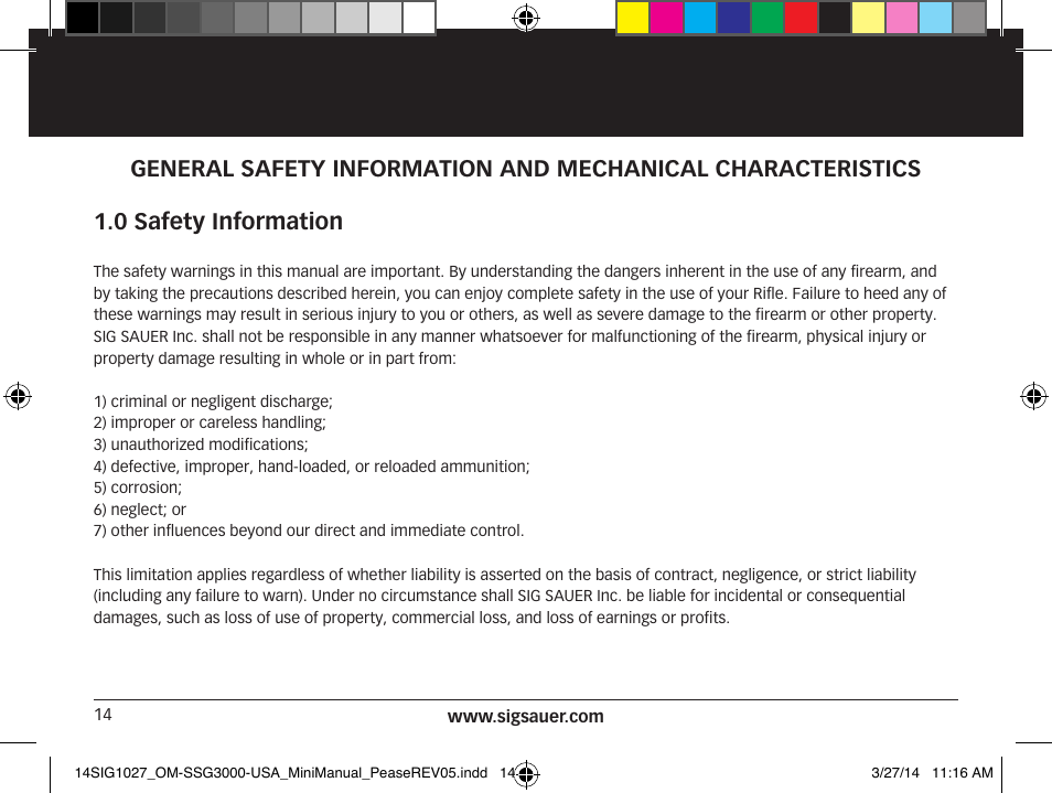 SIG SAUER SSG 3000 User Manual | Page 14 / 72