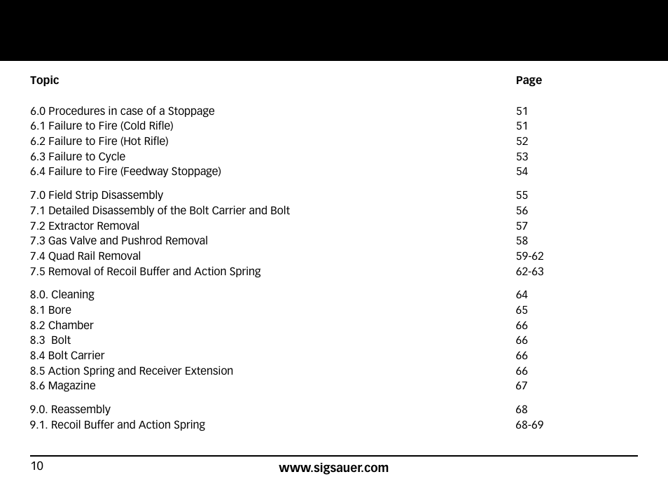 SIG SAUER SIG516 Rifle User Manual | Page 10 / 96
