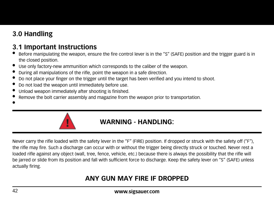 SIG SAUER SIG516 Rifle User Manual | Page 42 / 96