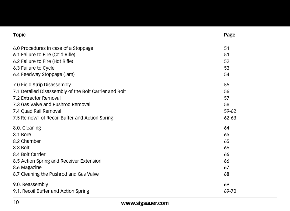 SIG SAUER SIG716 Rifle User Manual | Page 10 / 96