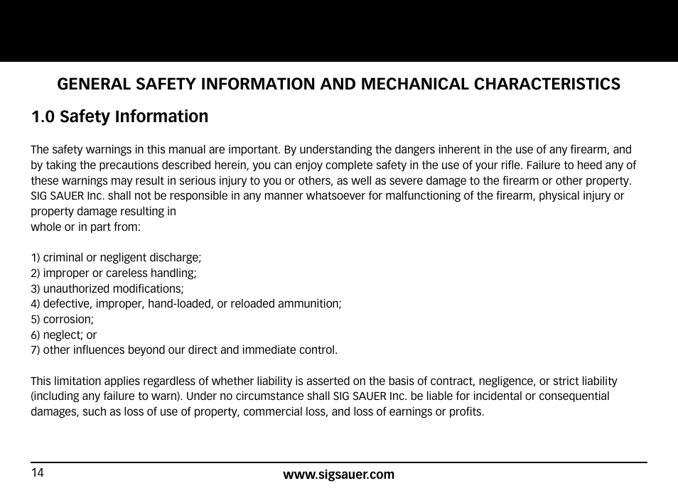 SIG SAUER SIG716 Rifle User Manual | Page 14 / 96