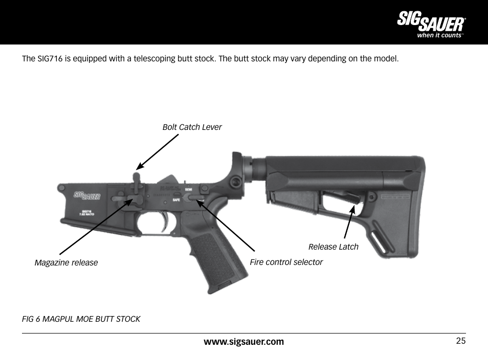 SIG SAUER SIG716 Rifle User Manual | Page 25 / 96