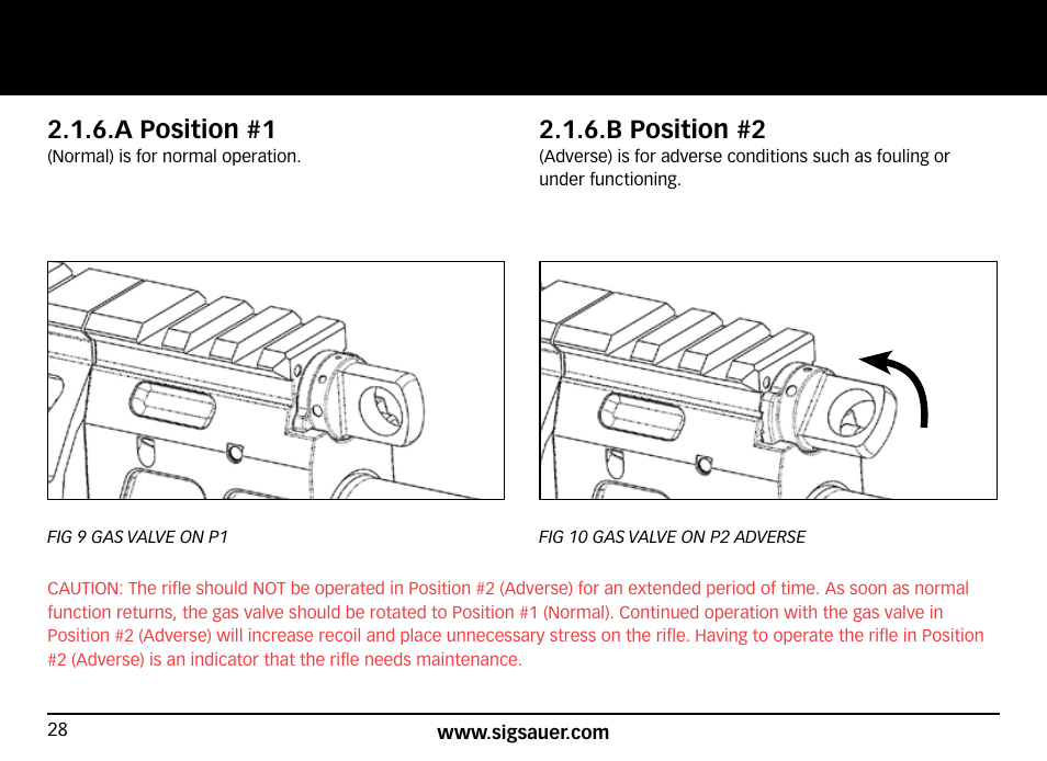 A position #1, B position #2 | SIG SAUER SIG716 Rifle User Manual | Page 28 / 96