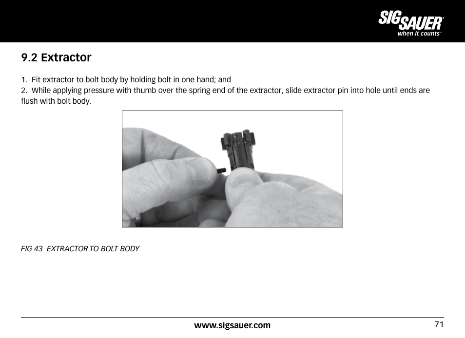 2 extractor | SIG SAUER SIG716 Rifle User Manual | Page 71 / 96