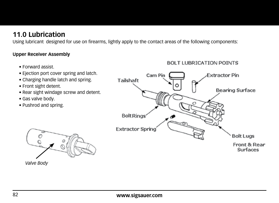 0 lubrication | SIG SAUER SIG716 Rifle User Manual | Page 82 / 96