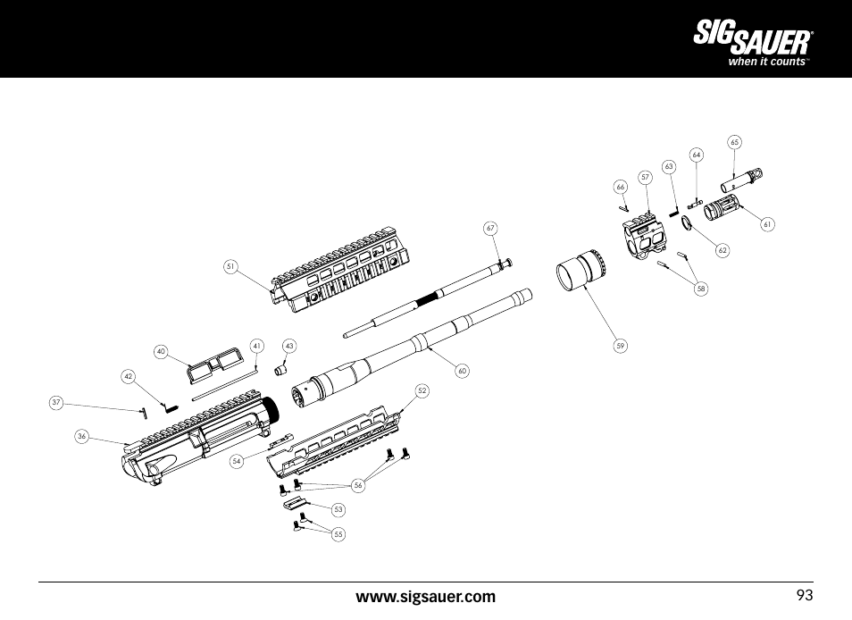 When it counts, 716 exploded assy | SIG SAUER SIG716 Rifle User Manual | Page 93 / 96
