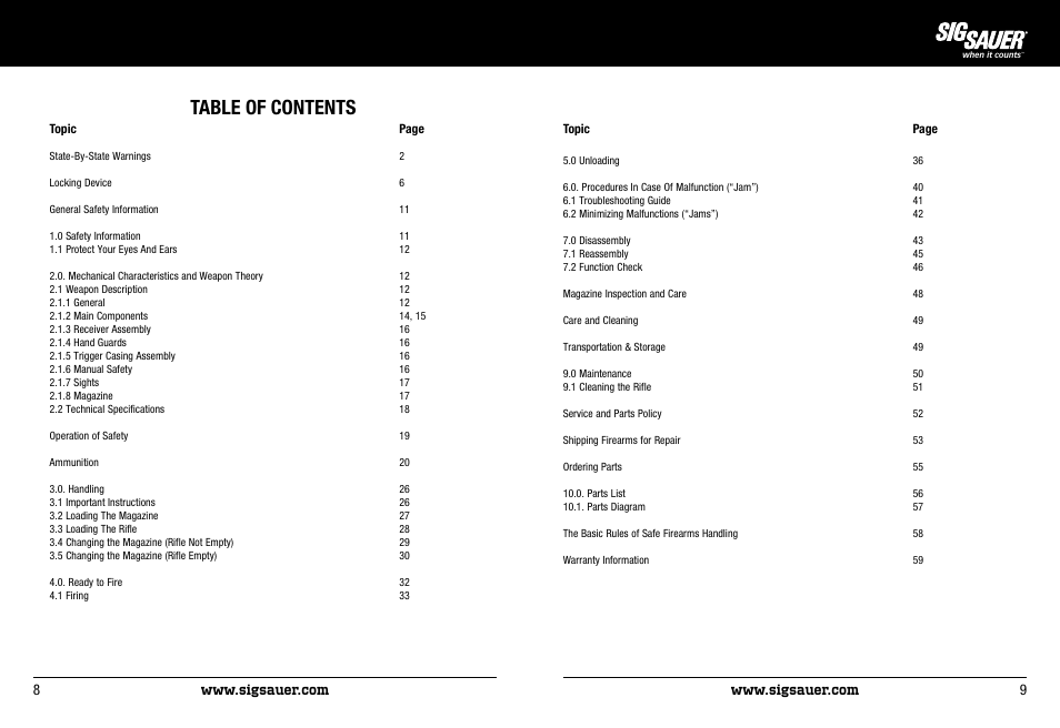 SIG SAUER SIG522 Rifle User Manual | Page 5 / 31