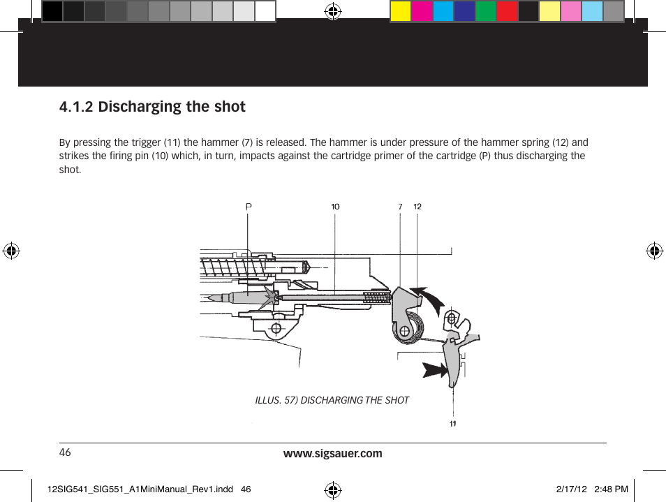2 discharging the shot | SIG SAUER SIG 551-A1 Rifle User Manual | Page 46 / 100
