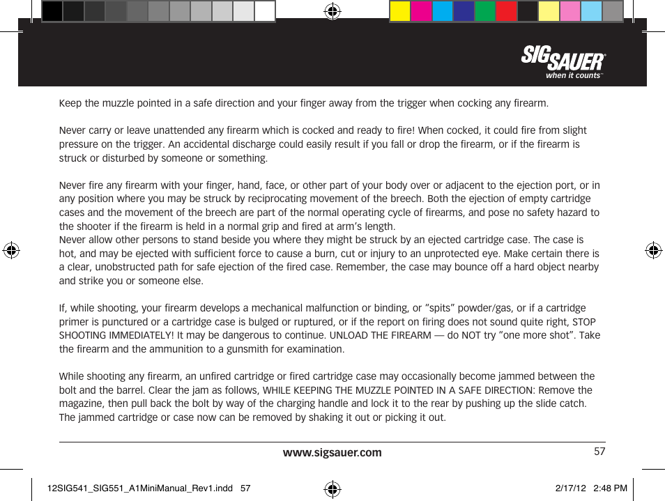 SIG SAUER SIG 551-A1 Rifle User Manual | Page 57 / 100