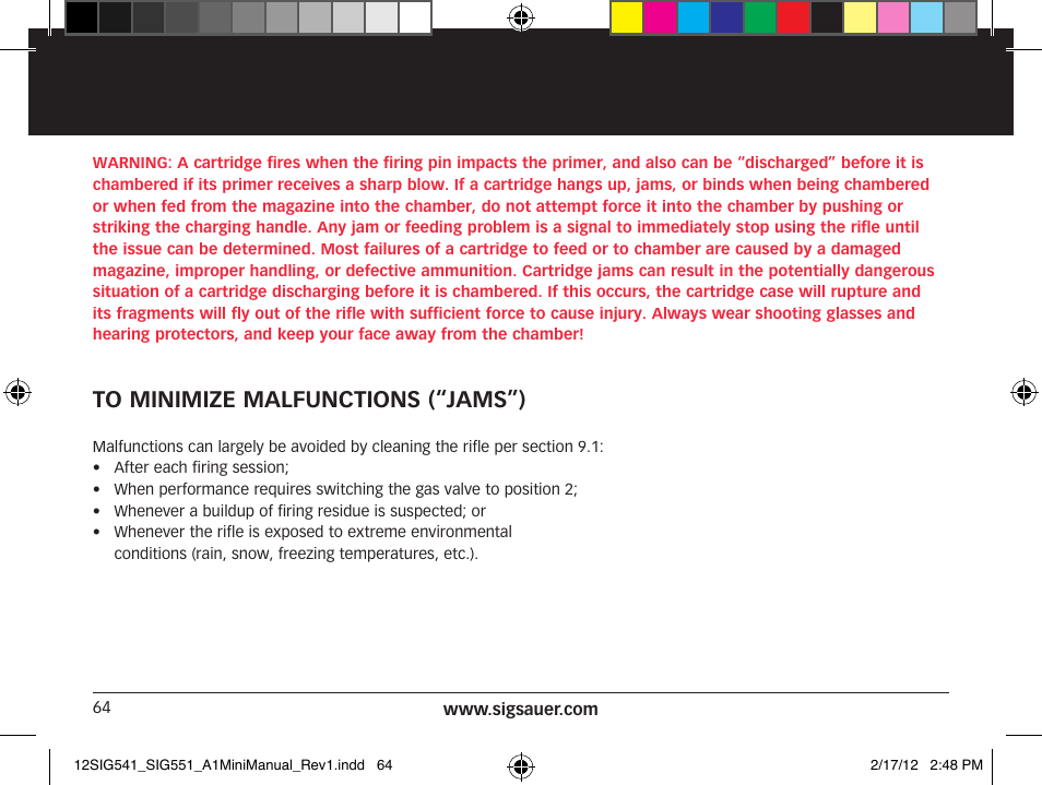 SIG SAUER SIG 551-A1 Rifle User Manual | Page 64 / 100