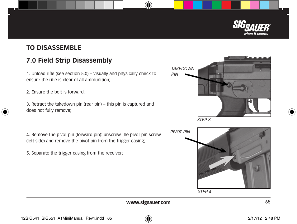SIG SAUER SIG 551-A1 Rifle User Manual | Page 65 / 100