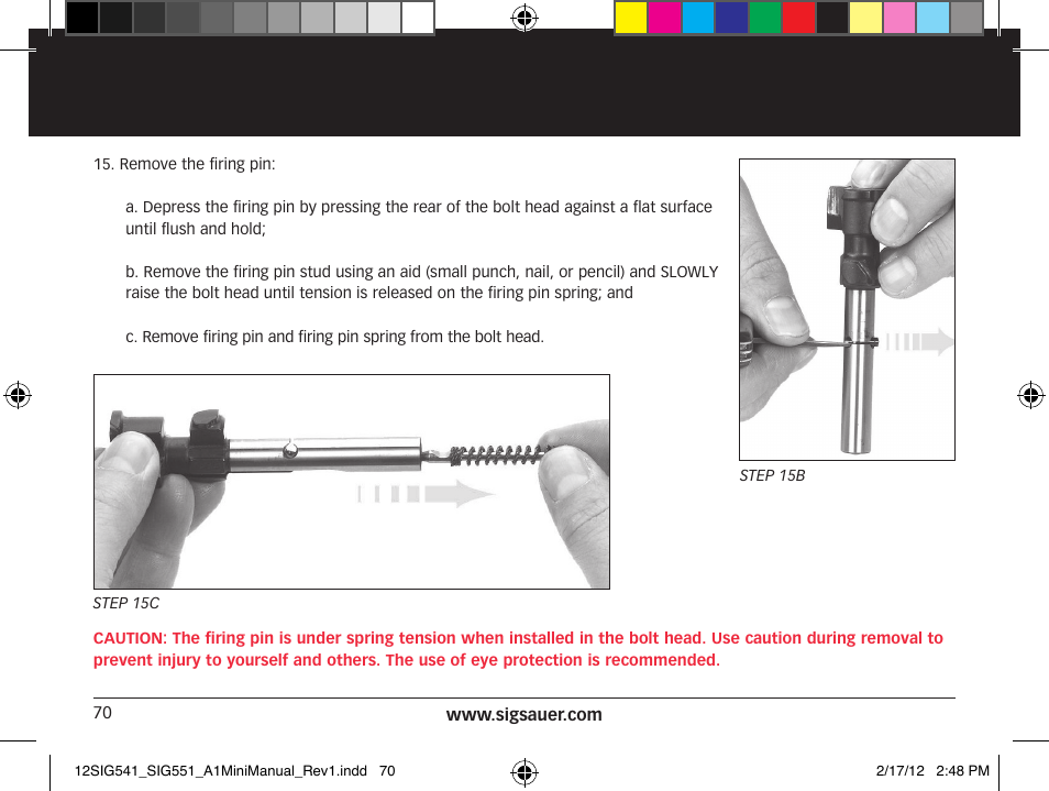 SIG SAUER SIG 551-A1 Rifle User Manual | Page 70 / 100