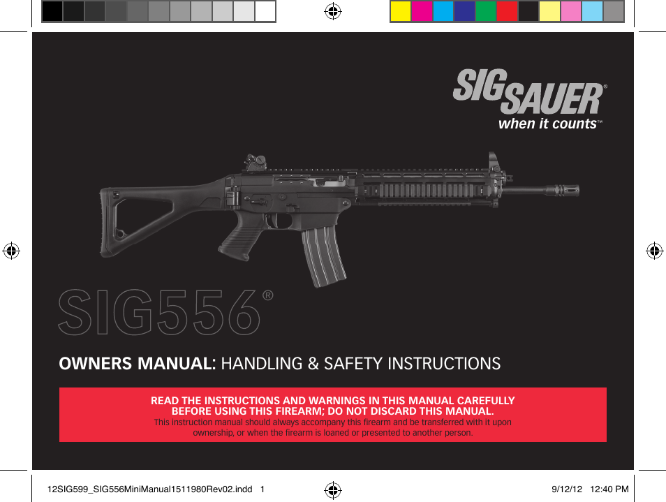 SIG SAUER SIG556 User Manual | 104 pages
