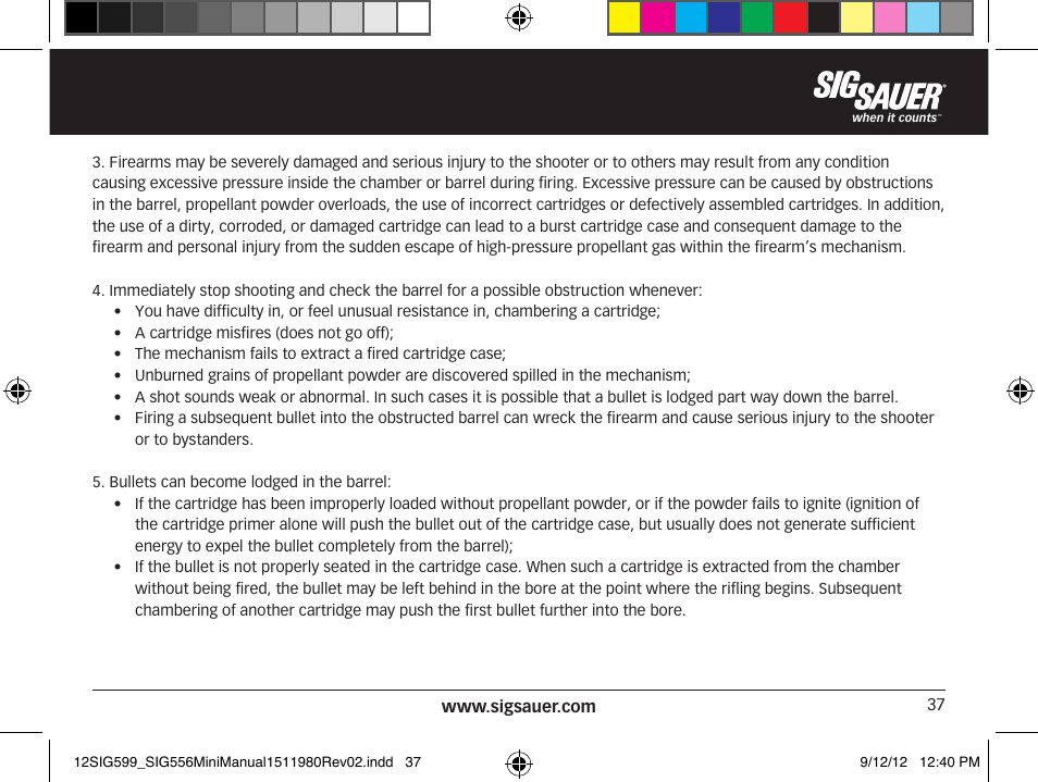 SIG SAUER SIG556 User Manual | Page 37 / 104
