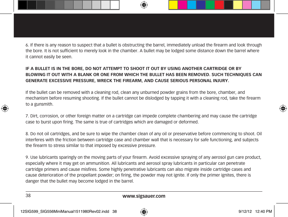 SIG SAUER SIG556 User Manual | Page 38 / 104