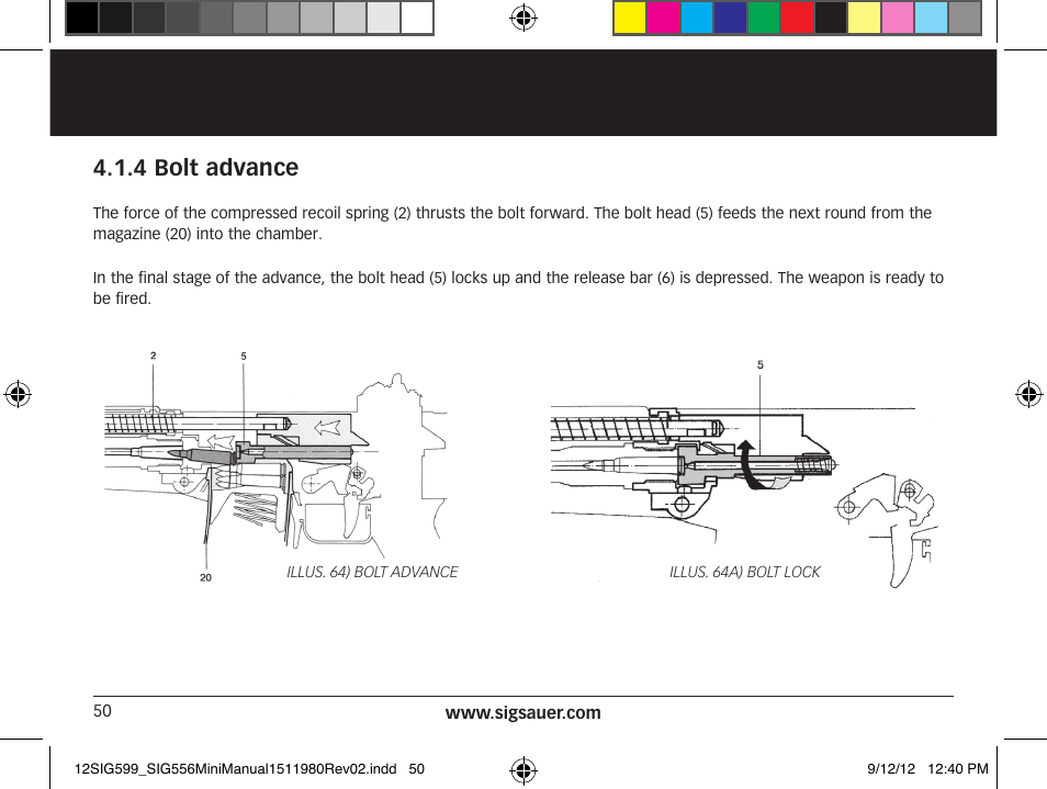 4 bolt advance | SIG SAUER SIG556 User Manual | Page 50 / 104