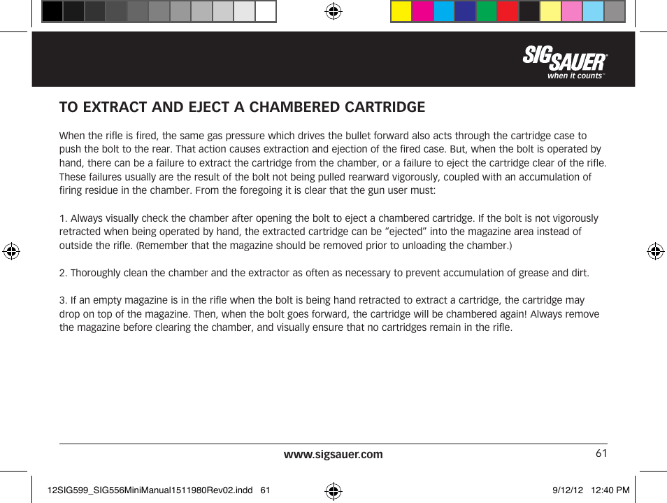 SIG SAUER SIG556 User Manual | Page 61 / 104