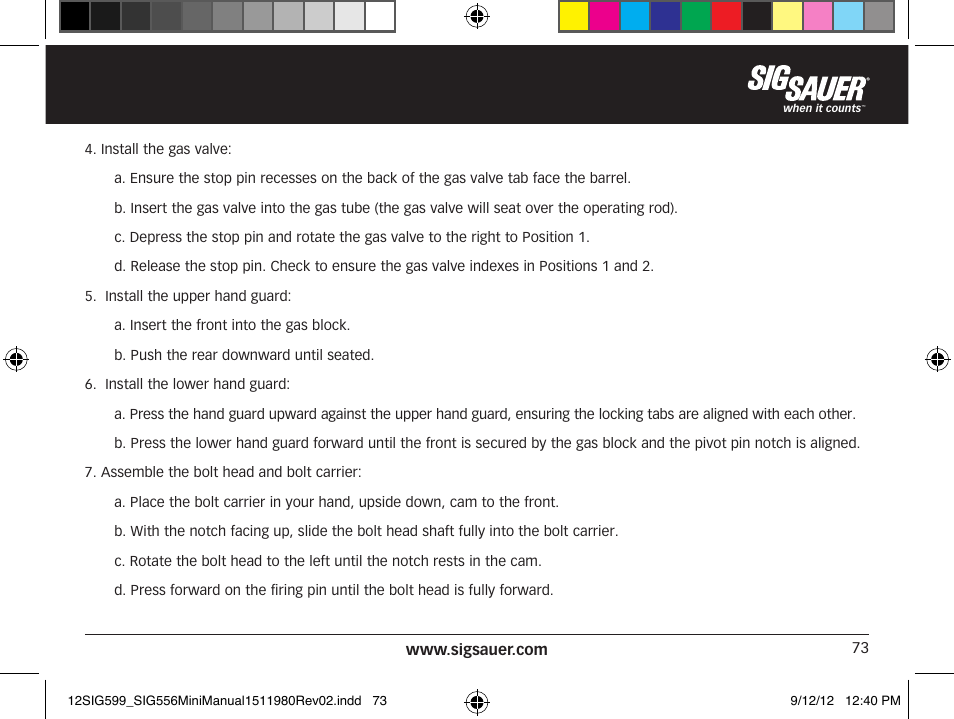 SIG SAUER SIG556 User Manual | Page 73 / 104