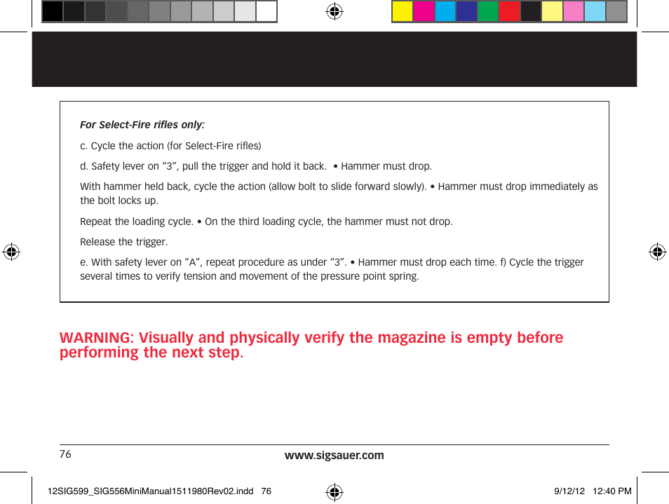 SIG SAUER SIG556 User Manual | Page 76 / 104