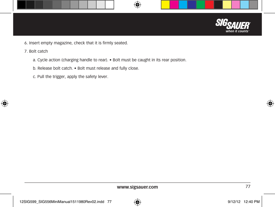 SIG SAUER SIG556 User Manual | Page 77 / 104