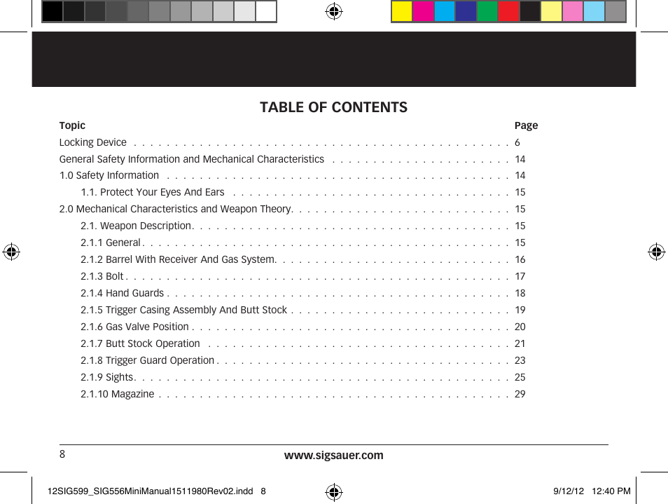 SIG SAUER SIG556 User Manual | Page 8 / 104