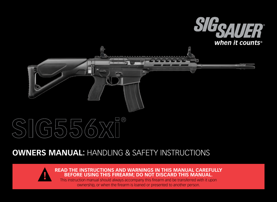 SIG SAUER SIG556xi User Manual | 84 pages