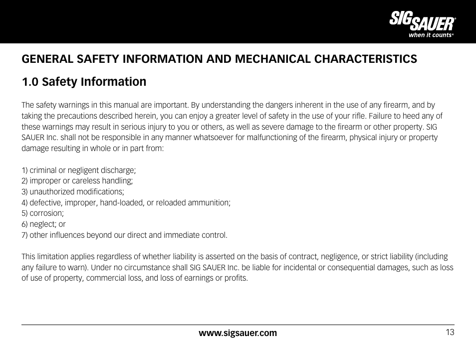 SIG SAUER SIG556xi User Manual | Page 13 / 84