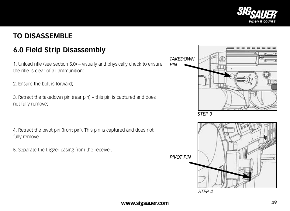 SIG SAUER SIG556xi User Manual | Page 49 / 84