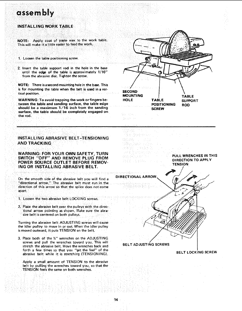 Assembly | Craftsman 113.225931 User Manual | Page 14 / 32