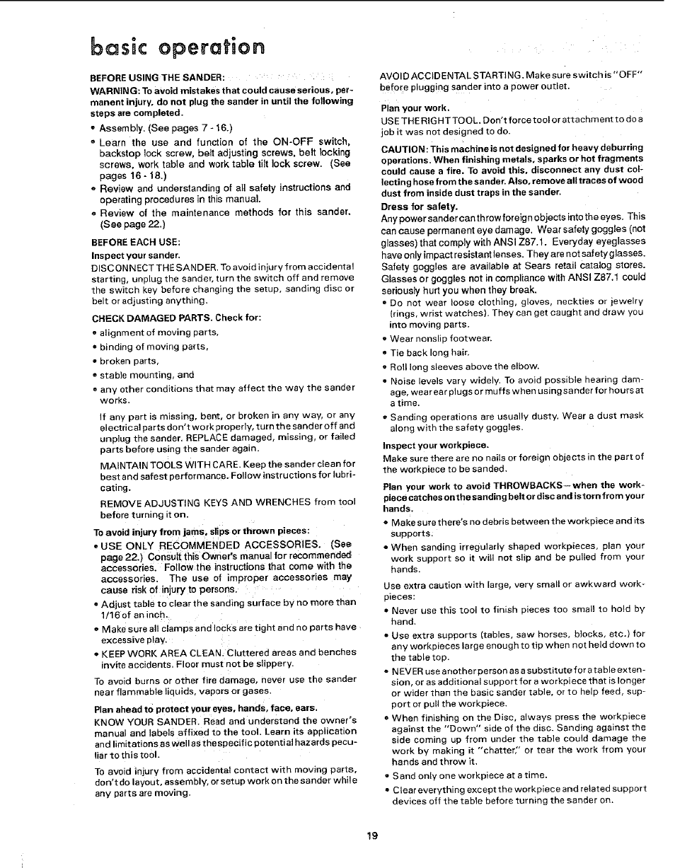 Asic ©perofion | Craftsman 113.225931 User Manual | Page 19 / 32