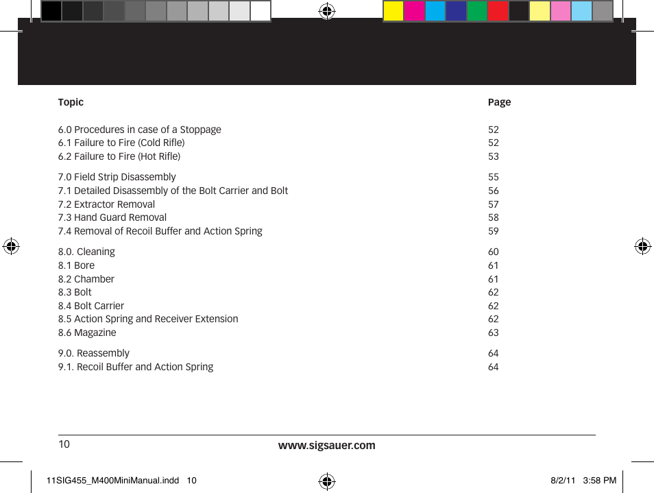 SIG SAUER SIGM400 Rifle User Manual | Page 10 / 84