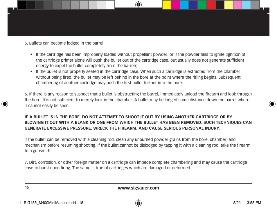 SIG SAUER SIGM400 Rifle User Manual | Page 18 / 84
