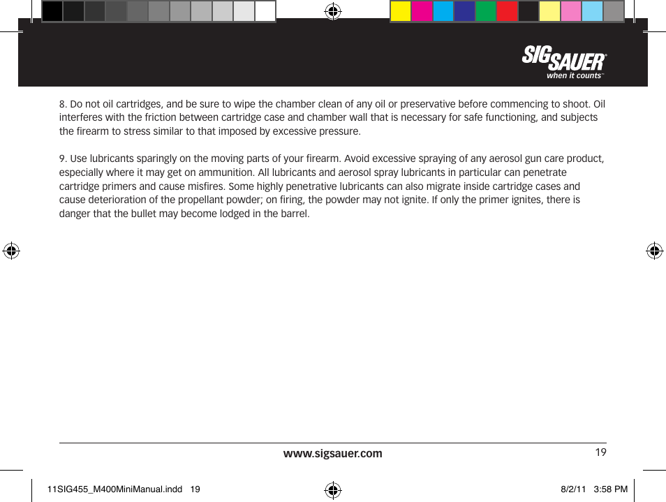 SIG SAUER SIGM400 Rifle User Manual | Page 19 / 84