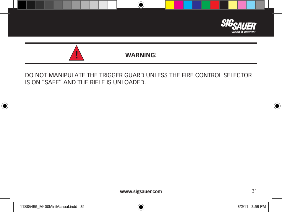 SIG SAUER SIGM400 Rifle User Manual | Page 31 / 84