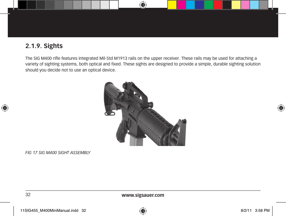 Sights | SIG SAUER SIGM400 Rifle User Manual | Page 32 / 84